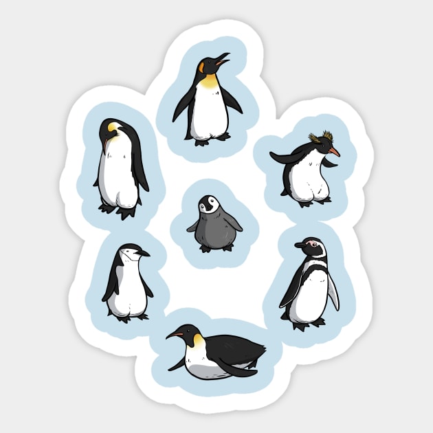Cute Penguins Sticker by PruneyToons